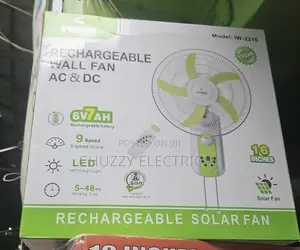 16" Rechargeable Solar Wall Fan