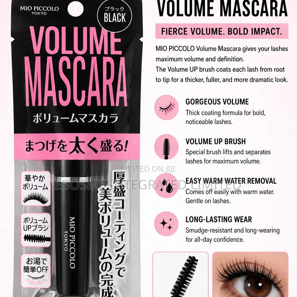 Mio Piccolo Volume Mascara Black – Long Lasting Lash Mascara