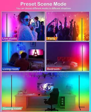Smart RGB Led Floor Lamp Control App Remote Corner Color RGB 125