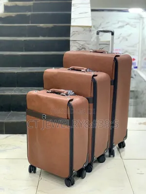 3in1 Durable Travel Luggage Set 360° Wheels, Telescopic Handle, Black