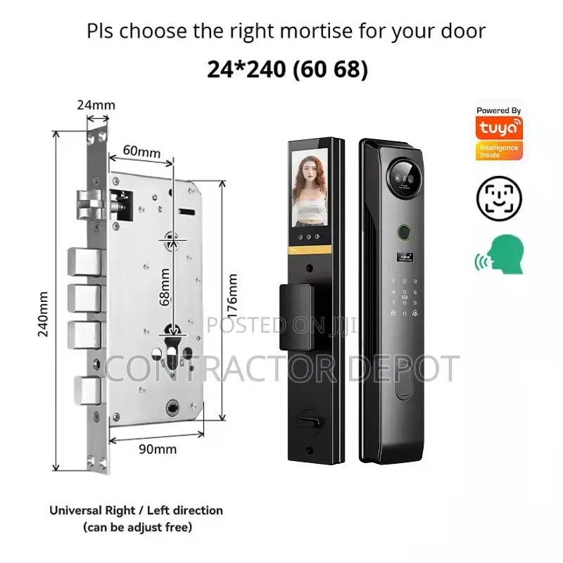 Fully Automatic Smart Door Lock Active Intercom Tuya Remote Control