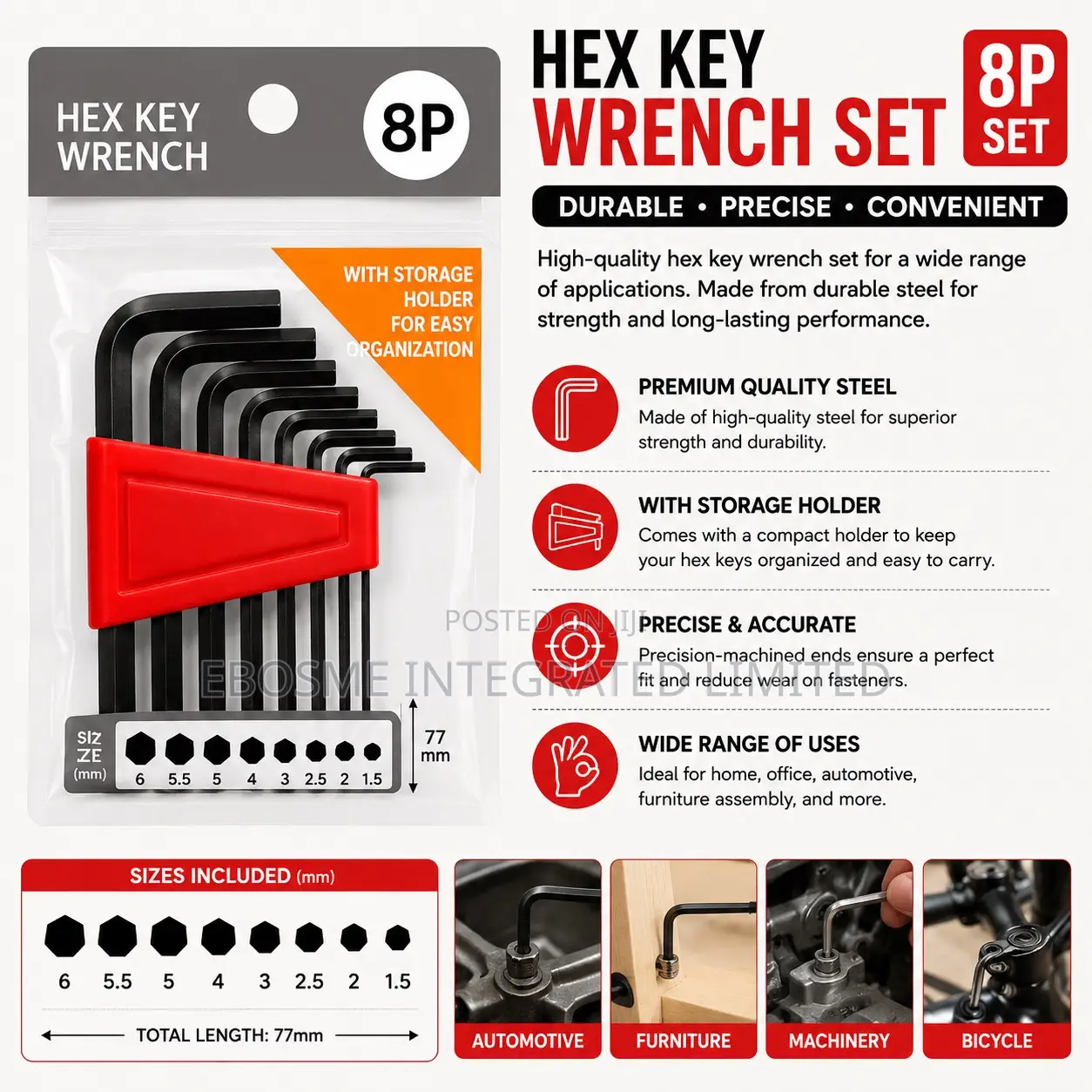 Hex Key Wrench Set