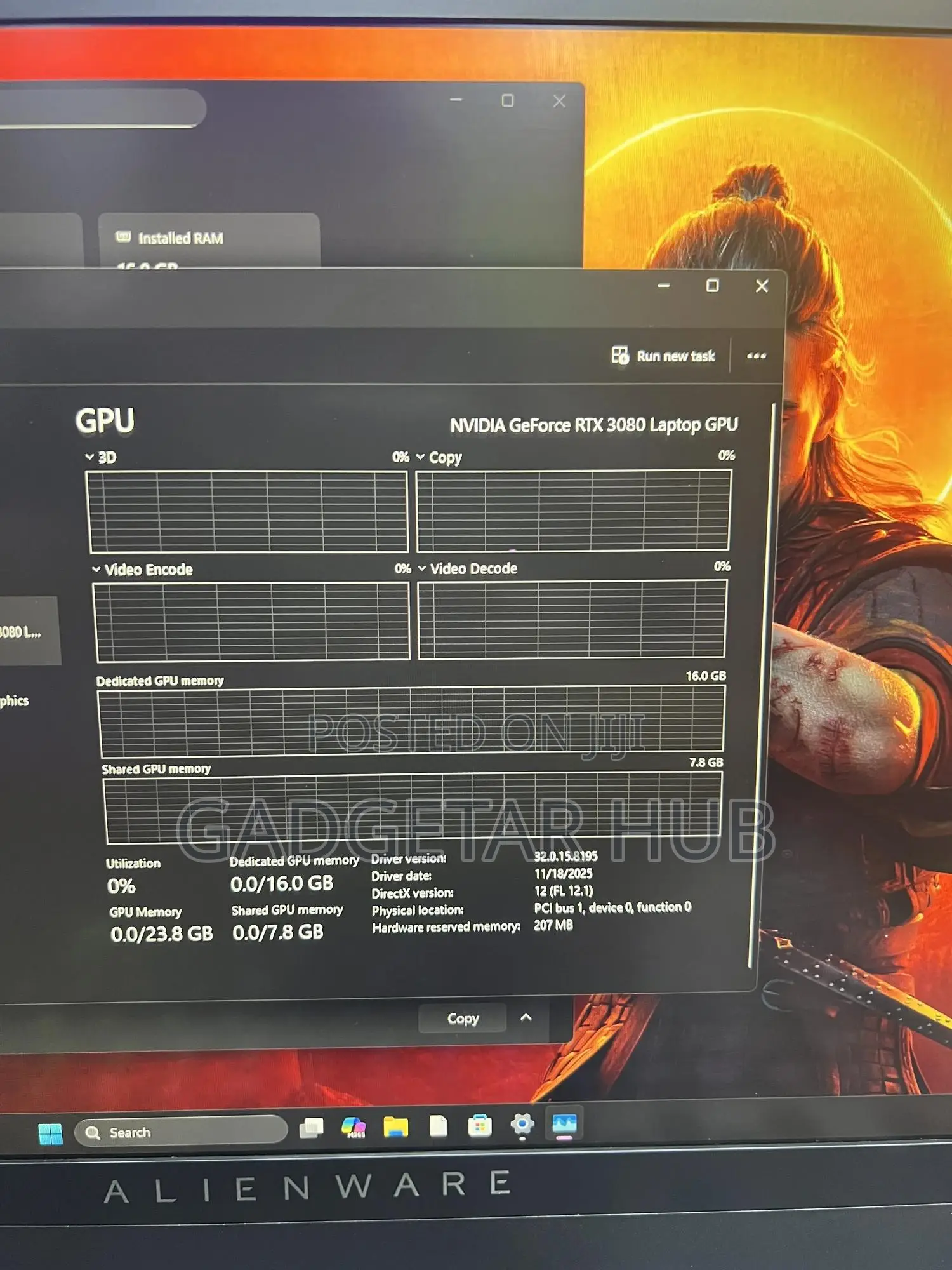 Laptop Dell 16GB Intel Core i9 SSD 1T