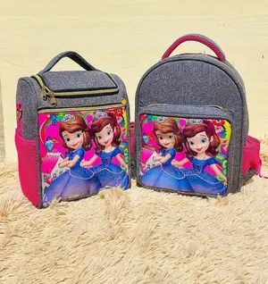 Sophia Cartoon New School Bag And Lunch Bag For Girl