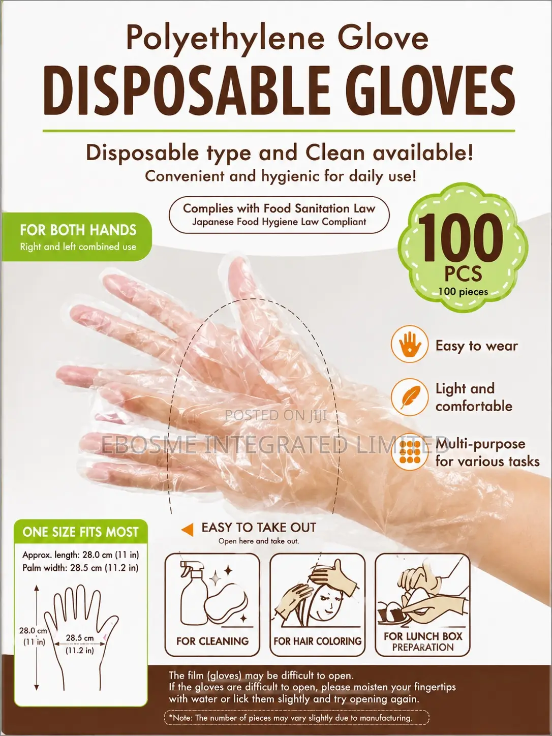 Disposable Polyethylene Glove