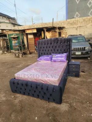 Quality 4 and Half By6 Bed With Bedside and Quality Mattress 10inch