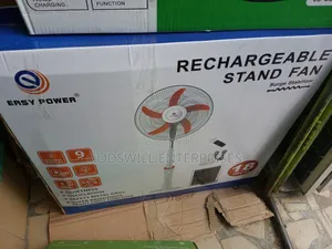Easy Power 18-Inch Rechargeable Stand Fan Is a Versatile Cooling