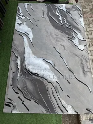 Modern Center Rug 5x7 Feet Grey Color
