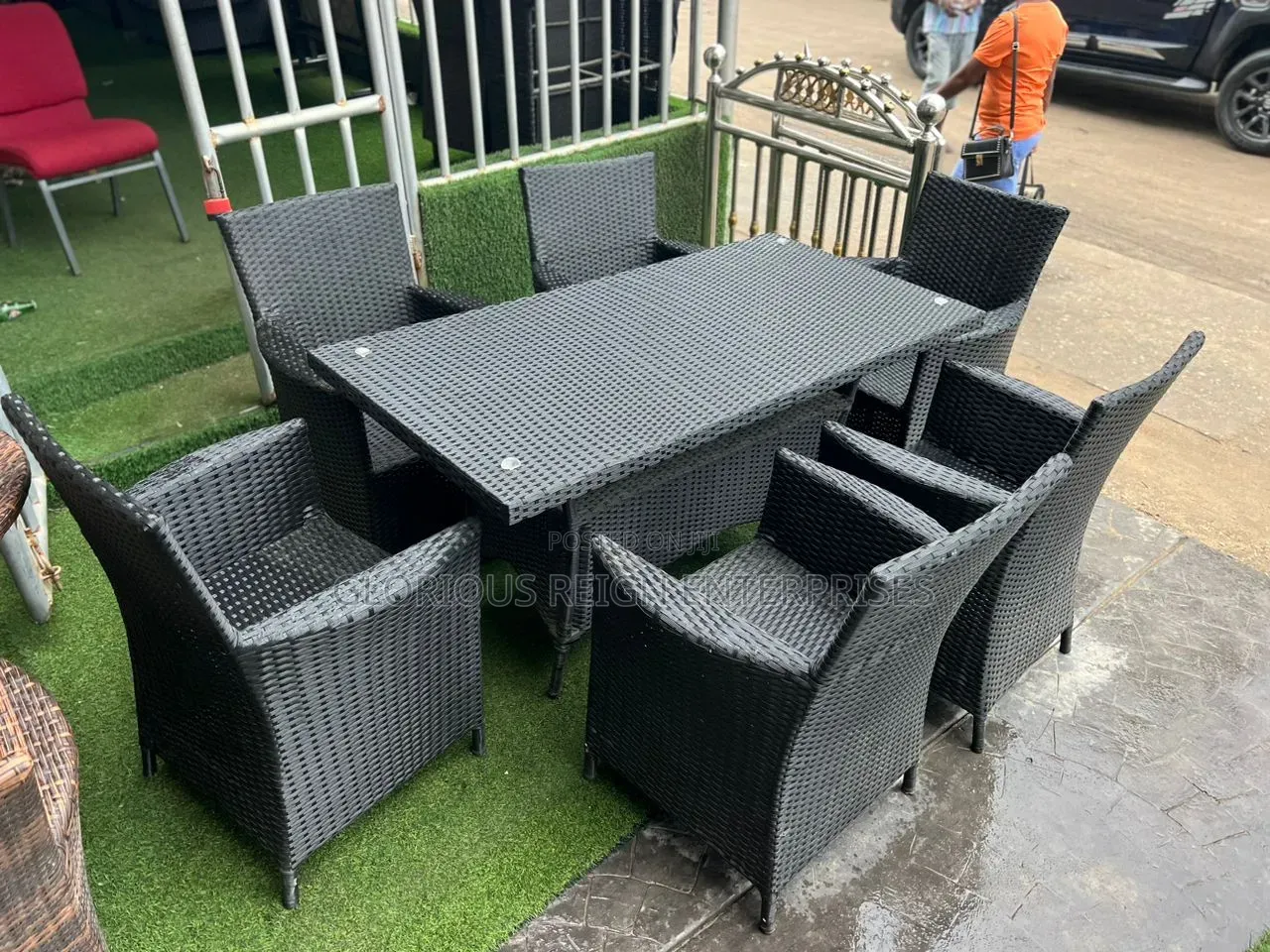 Black 4 in 1 Rattan Setup