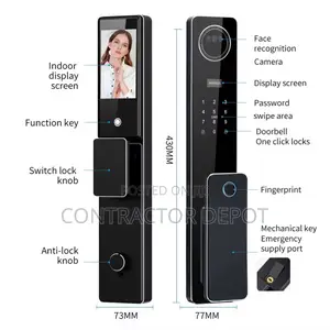 Automatic Face Recognition Smart Lock Fingerprint Tuya Wifi Camera