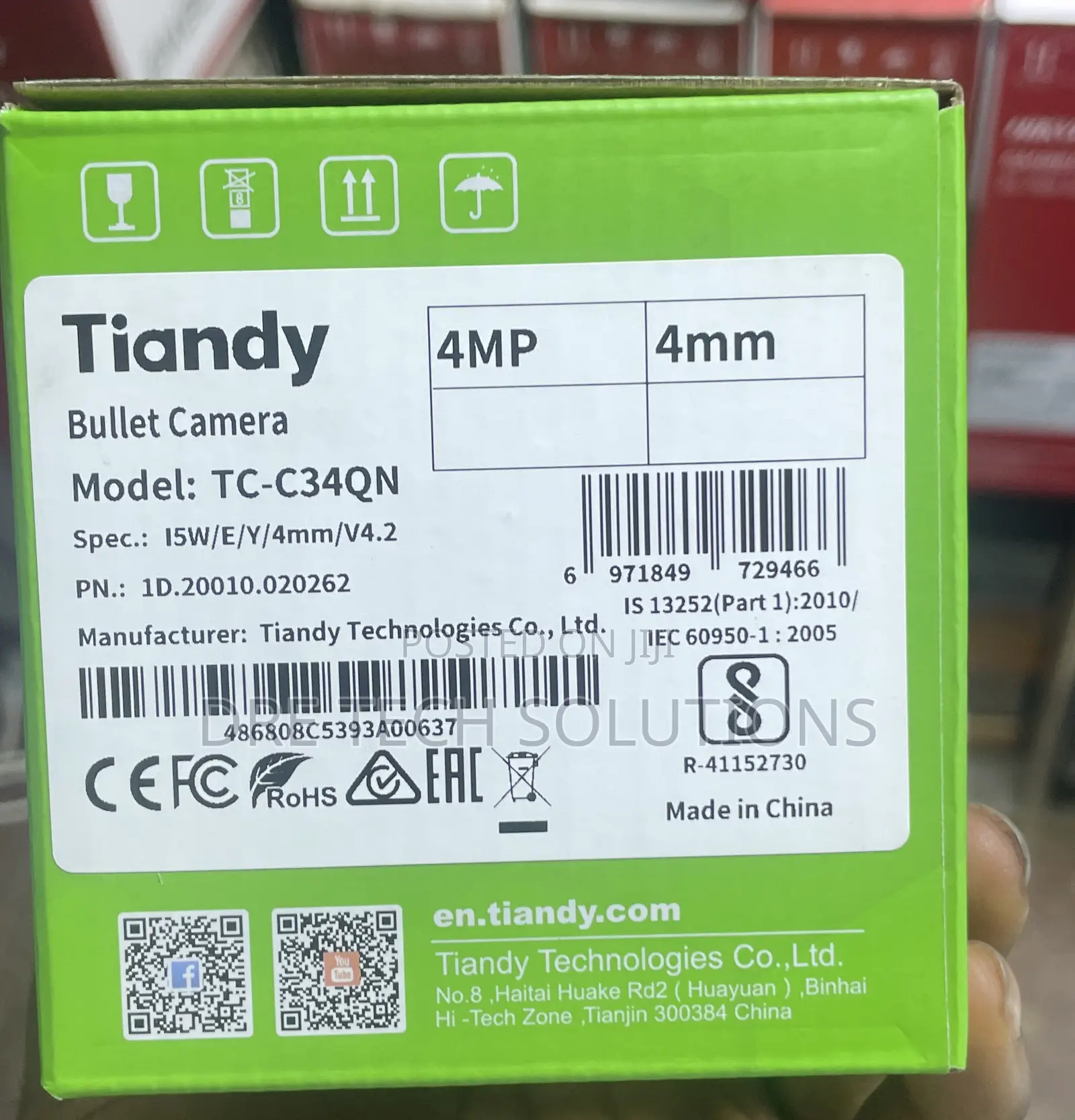 Tiandy 4mp Color Maker Tc-C34q.