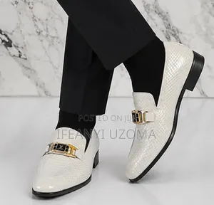 Italian Leather White and Black Luxury Shoe