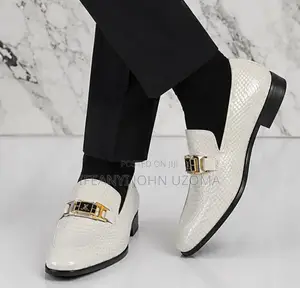 Italian Leather White and Black Luxury Shoe
