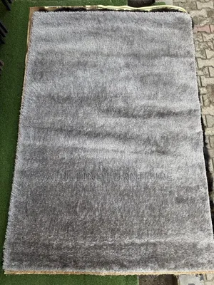 Modern Fluffy Center Rug 5x7 Feet Grey Colour