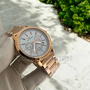 Iwc Chronograph Rose Gold Chain Watch