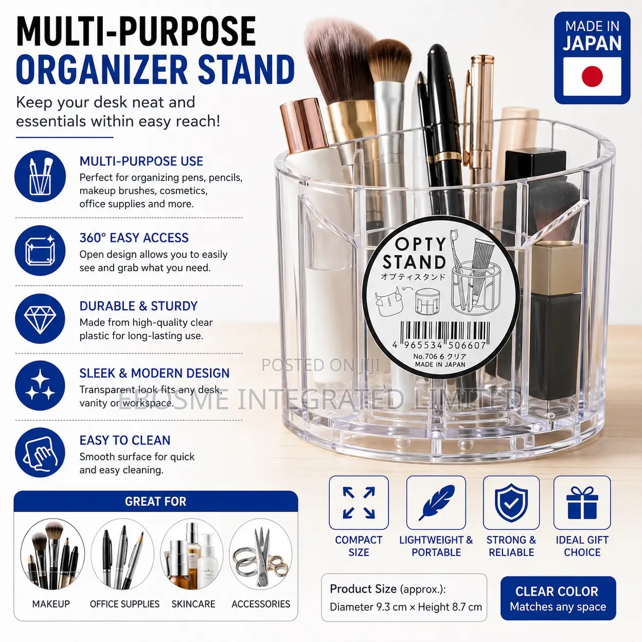 Multi Purpose Organizer Stand Toothbrush Toothpaste Holder
