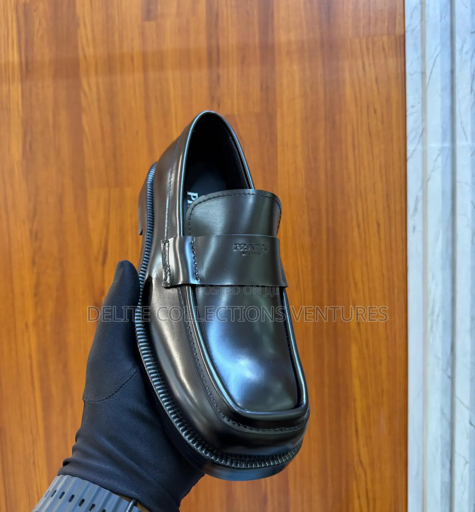 Luxury Update  Prada Brushed Leather Loafers. S
