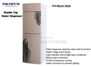 Polystar Double Tap Water Dispenser With Fridge and Freezer