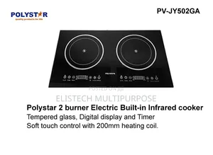 Polystar 2 Burner Built-in Infrared Cooker (Pv-Jy502ga)
