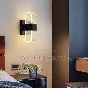 Luxury Led Striped Oval Wall Bracket - Modern Bedside Lighting