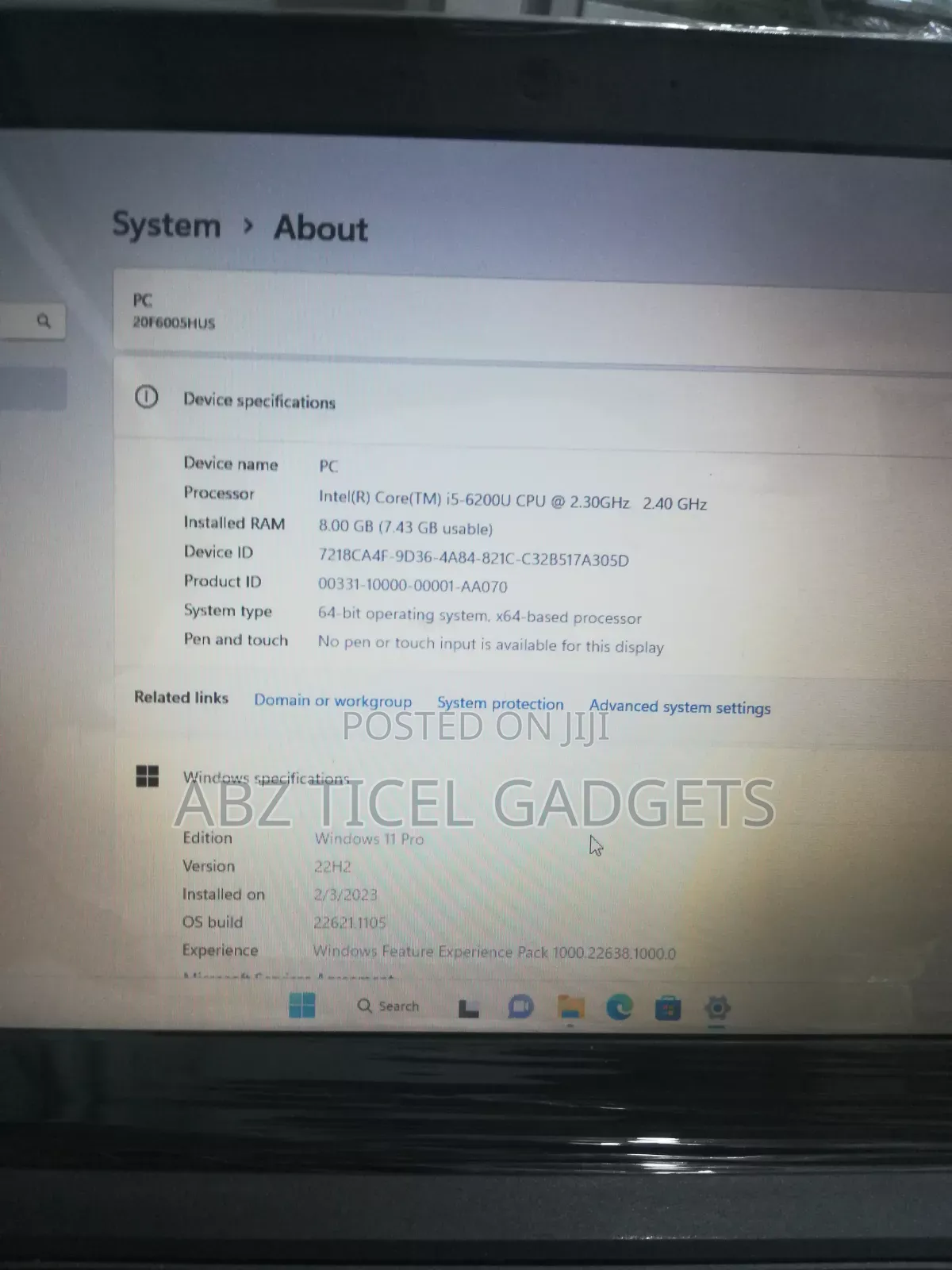 Laptop Lenovo ThinkPad X260 8GB Intel Core i5 HDD 500GB