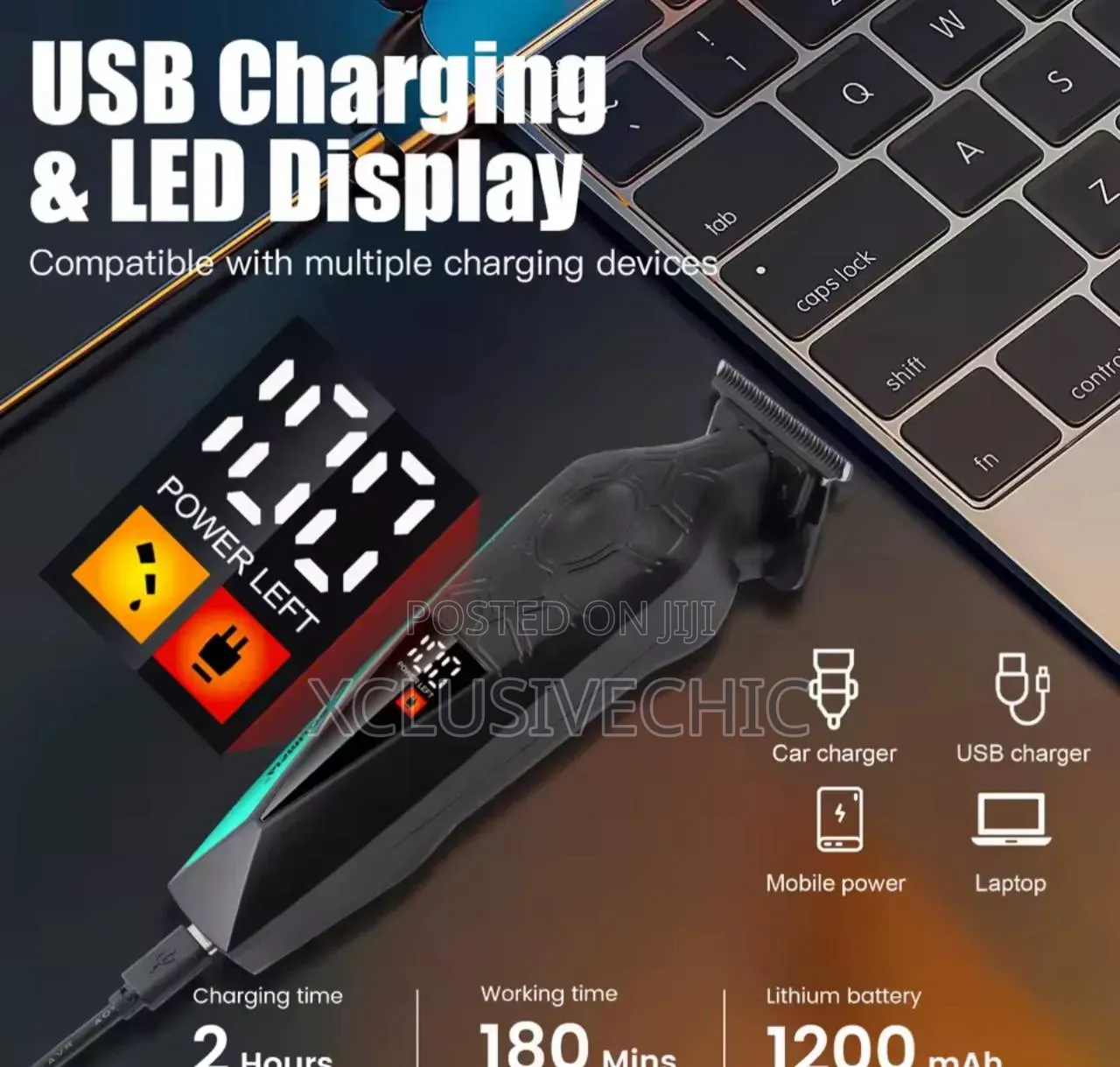 New Design Blueidea Digital Rechargeable Trimmer
