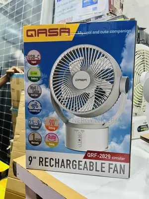 Qasa 9” Rechargeable Fan