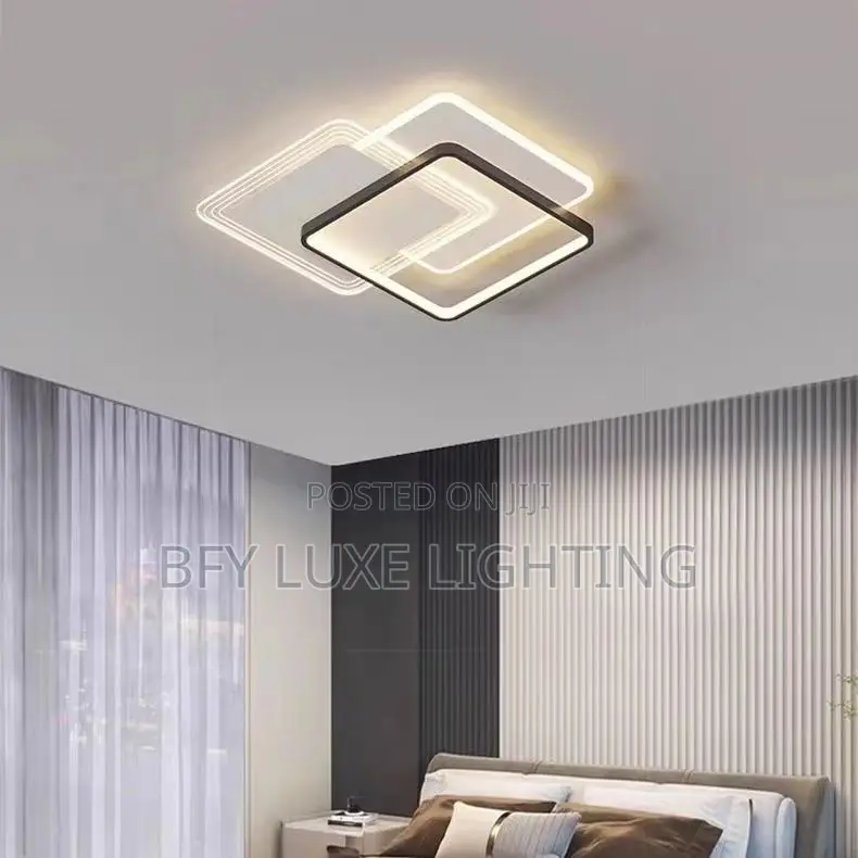 Modern Geometric Led Flush Mount Ceiling Light - Square Design