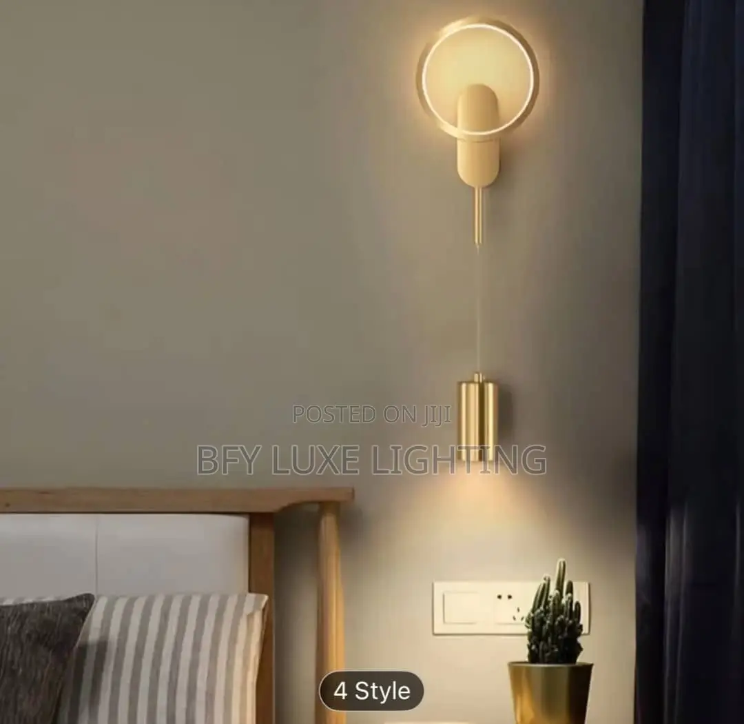 Minimalist Ring Cylinder Spotlight Bedside Wall Lamp
