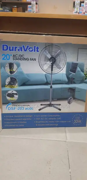 20 Inches Duravolt Ac/Dc Standing Fan