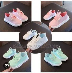 Cute Bunny Ear Kids Sneakers Soft Casual Toddler Shoes