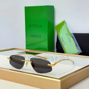 Luxury Rimless Gold Frame Sunglasses Designer Unisex Statement Shades