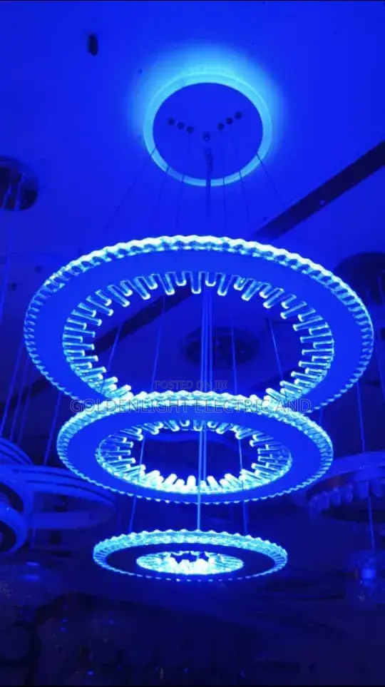 Led Chandelier Featuring Color-Changing Technology