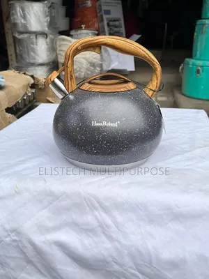 Hausroland Granite Whistling Kettle With Wood-Effect Handle