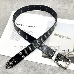 Chrome Hearts Quality Luxury Men Genuine Leather Belt