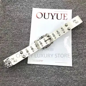 Chrome Hearts Quality Luxury Men Genuine Leather Belt
