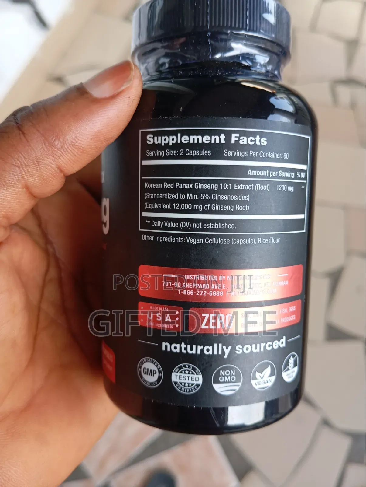 Korean Panax Ginseng for Energy and Immunity.