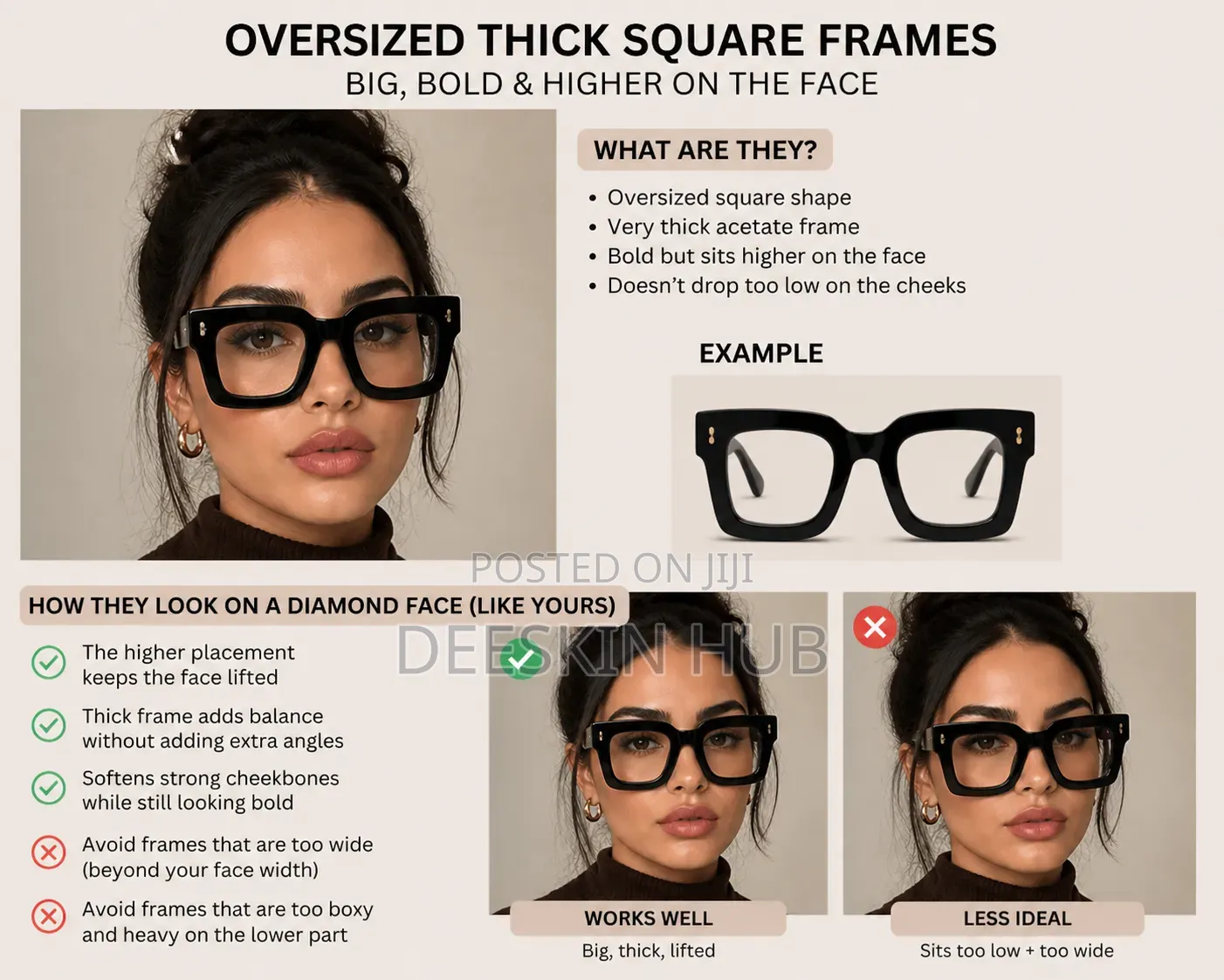 Oversized Square Clearglasses
