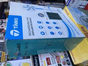 Solar Rechargeable Standing Fan Comes With Panel and Bulb With Adapter