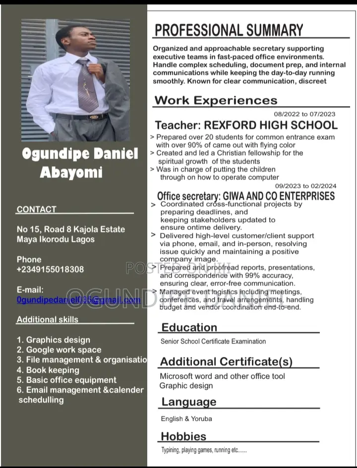Male Office Assistant