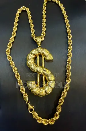 Italy 750 Tested 18karat Gold Twisted With Dolla Pendant