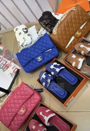 Chanel Bag With Hermes Slippers Combo