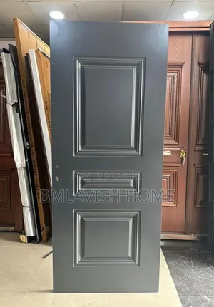 Black WPC Door Water Resistant