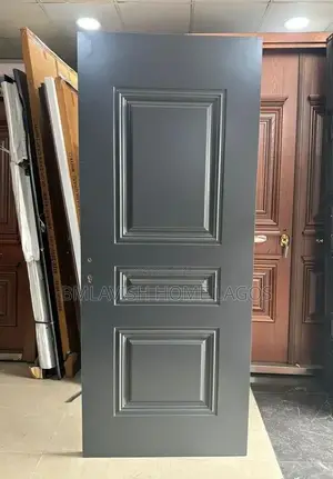 Black WPC Door Water Resistant