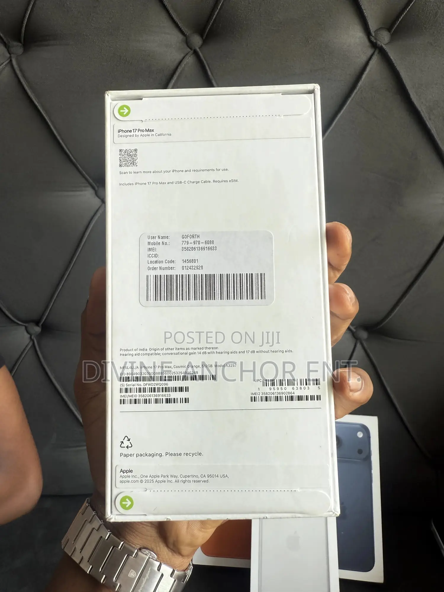 New Apple iPhone 17 Pro Max 512 GB Orange