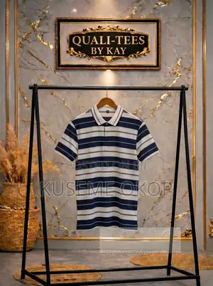 Striped Collar Neck