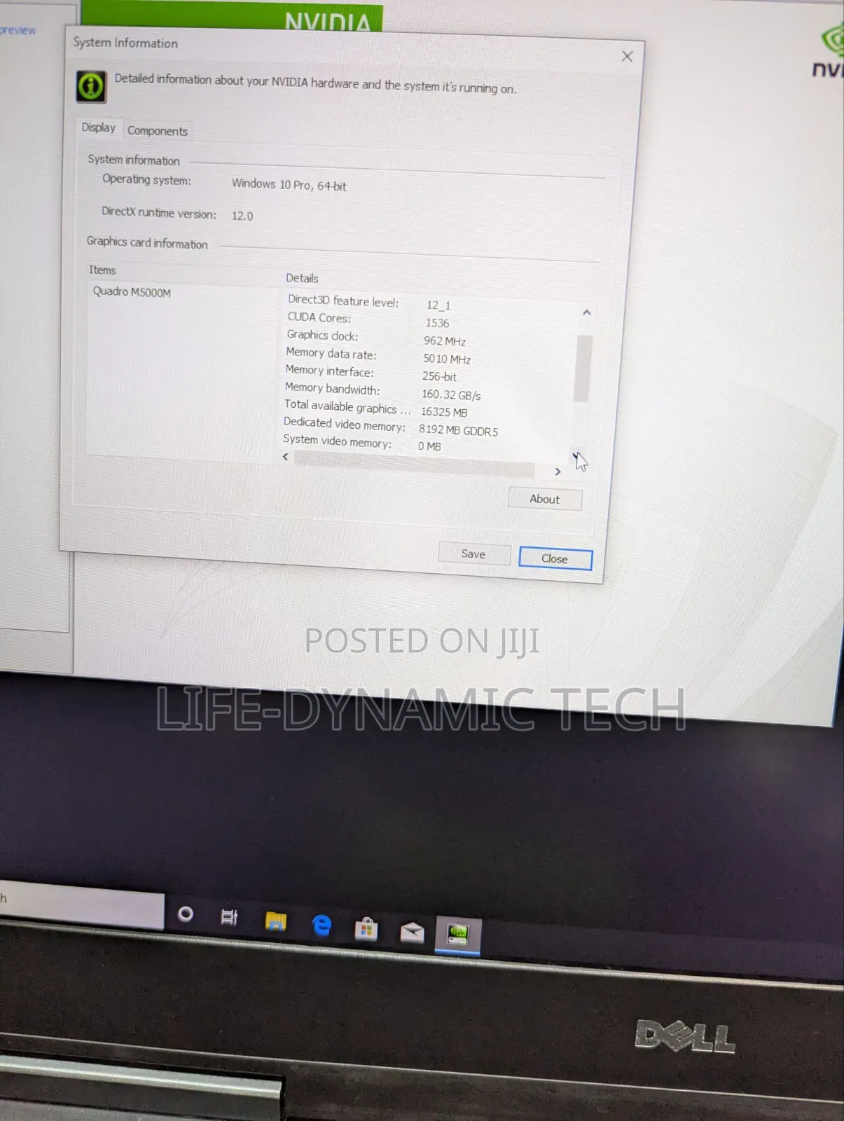 Laptop Dell Precision 7710 16GB Nvidia SSD 512GB