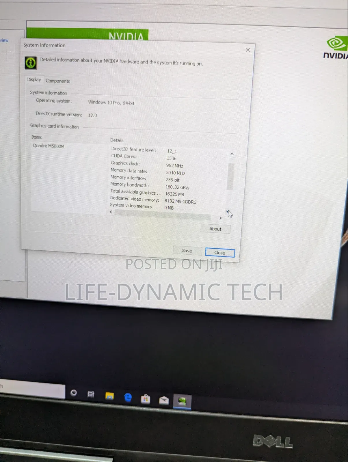 Laptop Dell Precision 7710 16GB Nvidia SSD 512GB