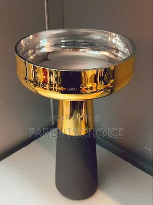 Black and Gold Ceramic Decorative Vase