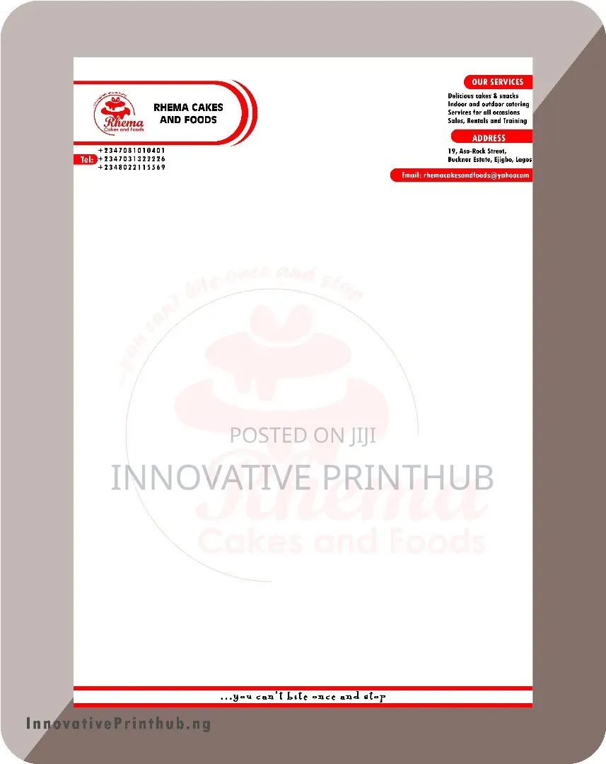 Letter Head Design and Printing